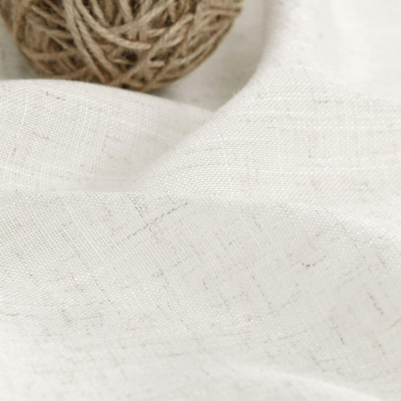 84 Inch Linen Curtains Set – Neutral Farmhouse Semi-Sheer Drapes4