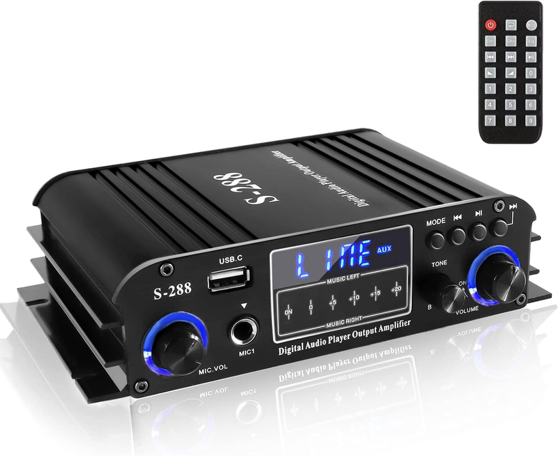 4 Ch Bluetooth 5.0 Stereo Amplifier 50Wx4 USB SD FM Class D Home Audio10