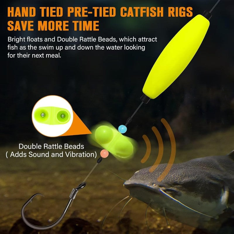 Santee Catfish Rigs with Circle Hooks - 3 or 6 Pack Options Available1