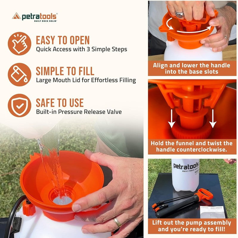 2 Gallon Garden Pump Sprayer HD101 for Lawn Care Pesticides with Hose & Nozzles1