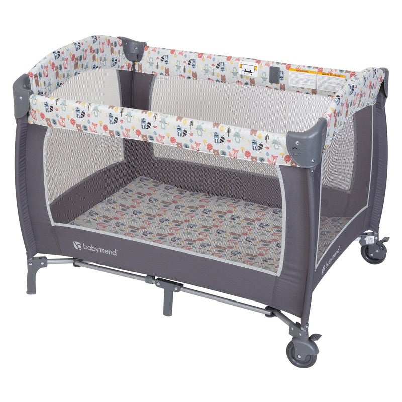 Lil Snooze Deluxe II Nursery Center Playard, Forest Party Grey5