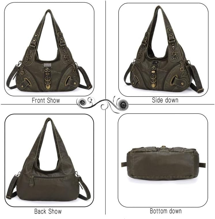 Angelkiss Women’s Large Hobo Satchel Shoulder Handbag Purse3