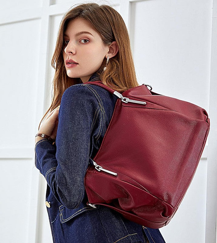 Women Leather Shoulder Tote Handbag Top Handle Satchel Hobo Crossbody Bag2