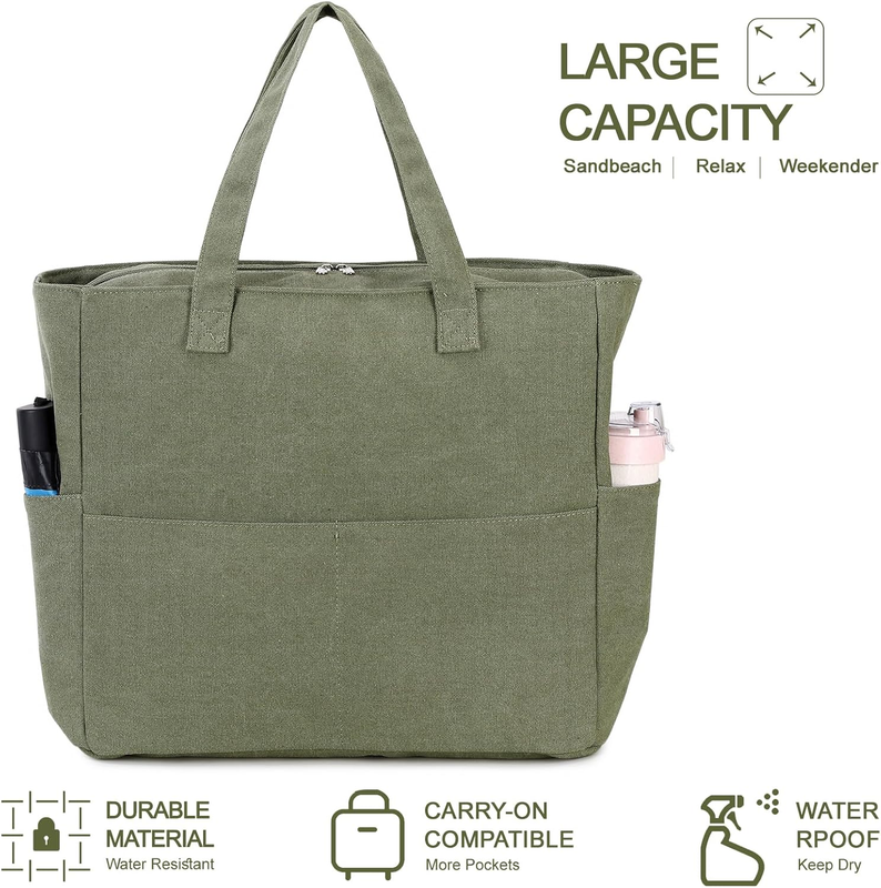 Women Large Beach Bag Waterproof Sandproof Tote Pool Gym Travel Bag3