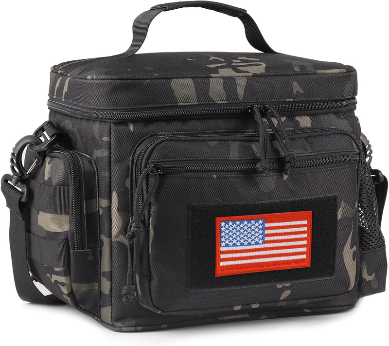 Tactical Lunch Box MOLLE Insulated Leakproof Cooler Bag Camo Black10