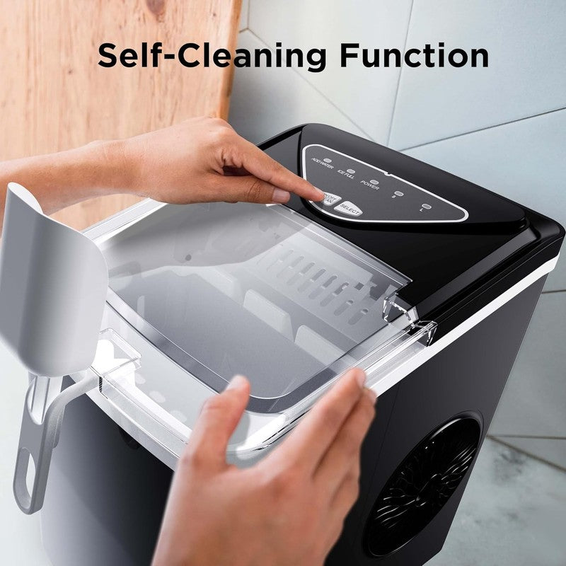 Countertop Ice Maker, 9 Cubes in 6 Mins, Self-Cleaning, 2 Sizes, 26Lbs/Day5