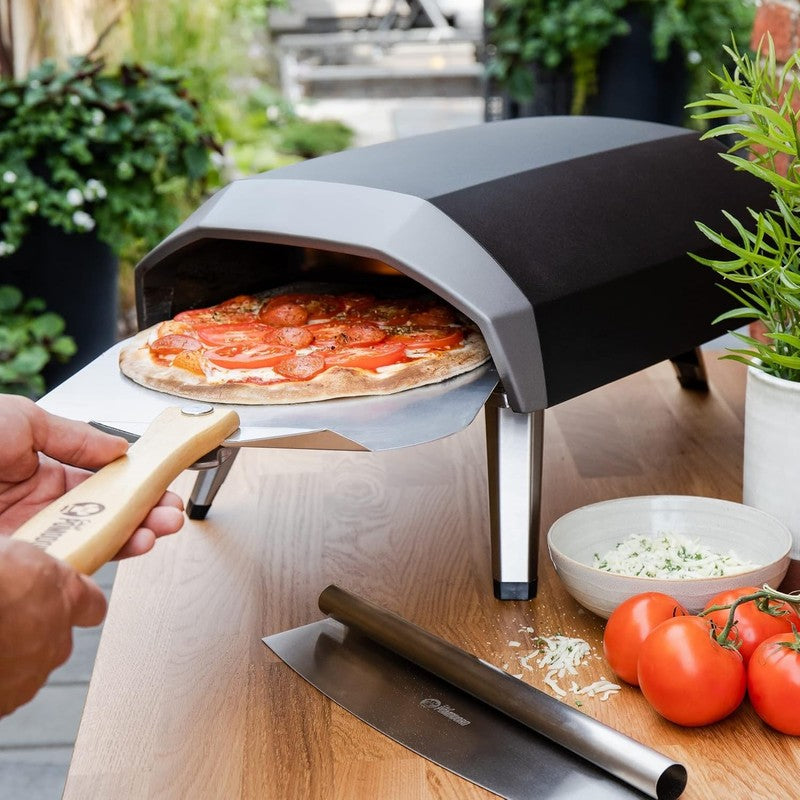 Aluminum Metal Pizza Peel with Foldable Wood Handle for Easy Storage, Pizza Spat4