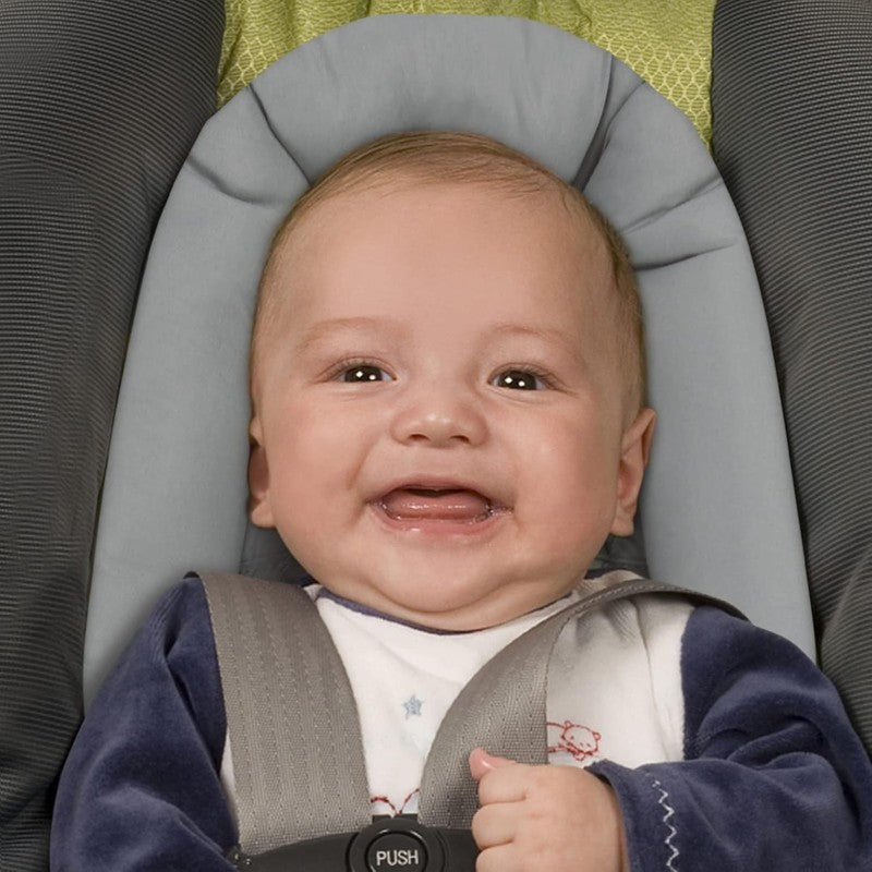 Infant Car Seat Insert Soft Minky 2 in 1 Reversible Baby Body Support Gray/White2