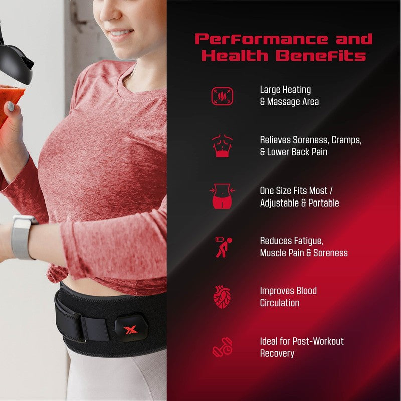 Vibra Wrap Heated Massage Belt, Cordless Lower Back Massager with Heat4