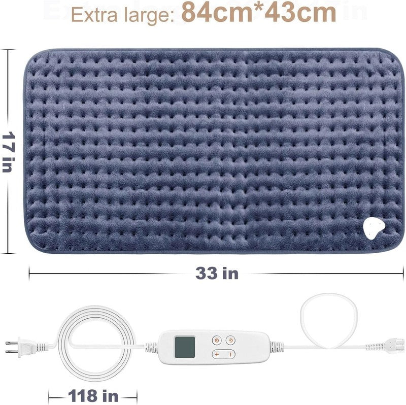 Heating Pad: 33 X 17 Inches Electric Heating Pad for Back Pain Relief -Extra Lar6