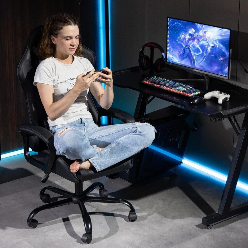Massage Gaming Chair, Ergonomic PC Desk Chair with Headrest and Massage Lumbar S8