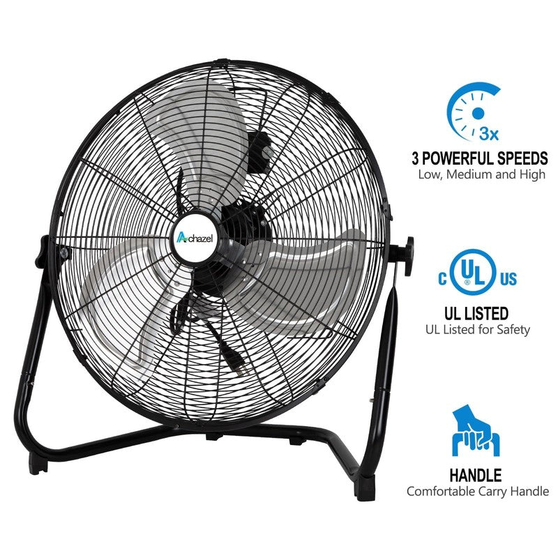 20in High Velocity Floor Fan 3 Speed 4650CFM Industrial Metal Shop Fan Wall Moun2