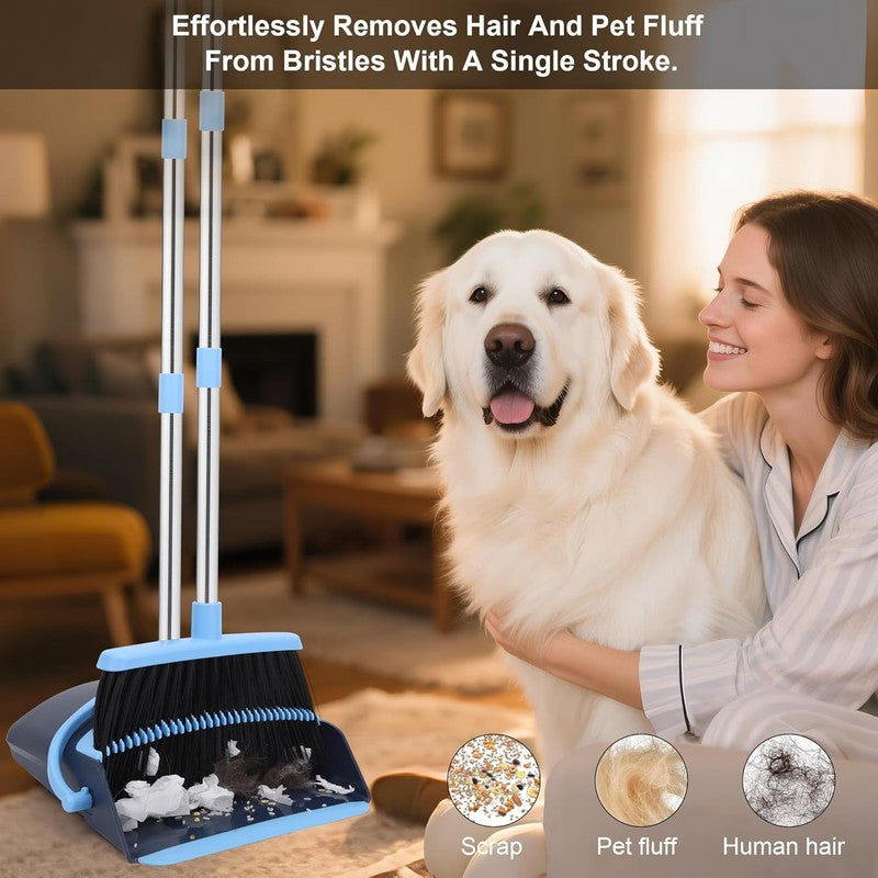 2025 Broom and Dustpan Set   Long Handle Combo for Indoor & Outdoor Use3
