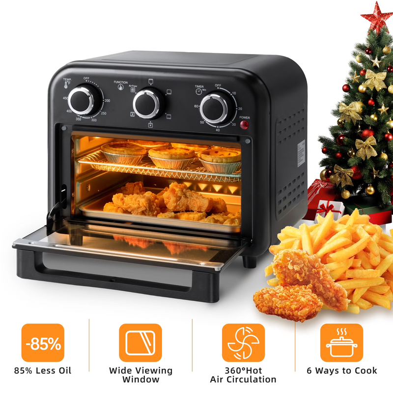 1300W 6 in 1 Air Fryer Toaster Oven | 13QT Convection, Roast, Bake, Broil, Toast7
