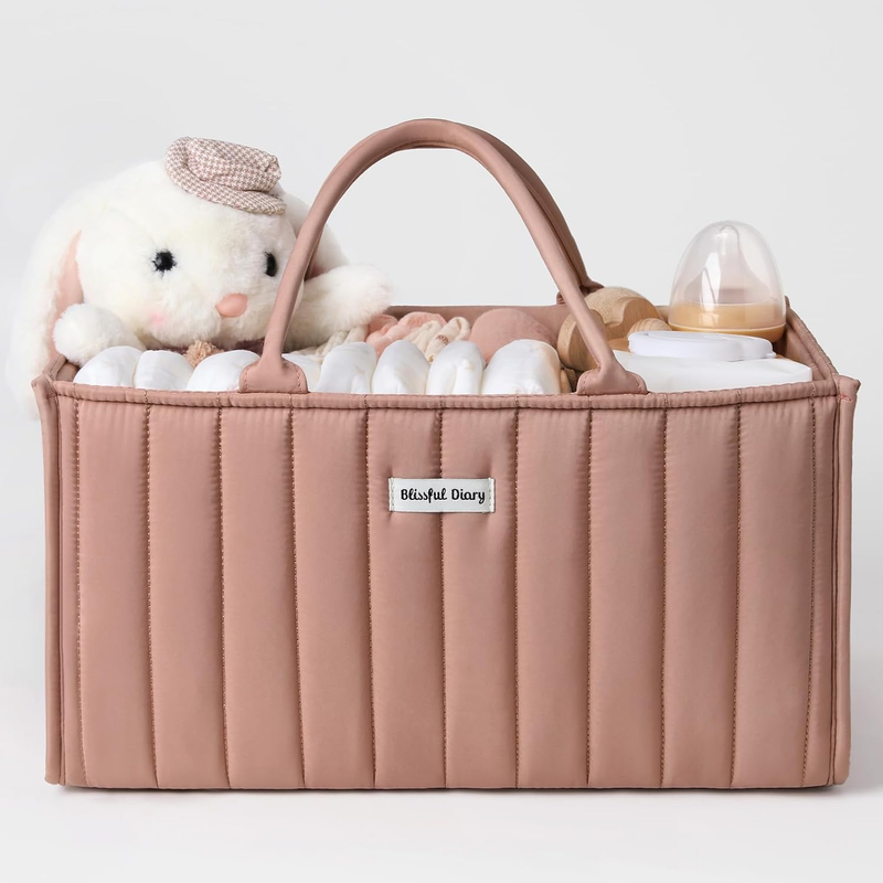 Baby Diaper Caddy Organizer Storage Basket Newborn Essentials Pink9