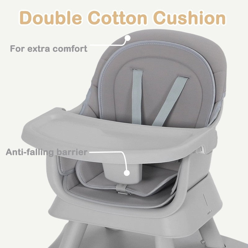 8 in 1 Baby High Chair, Toddler Dining Booster Seat for Eating, Light Grey7