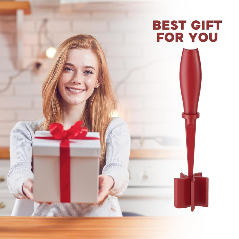 2 Pcs Meat Chopper Hamburger Grinder Ground Beef Turkey Masher Red6