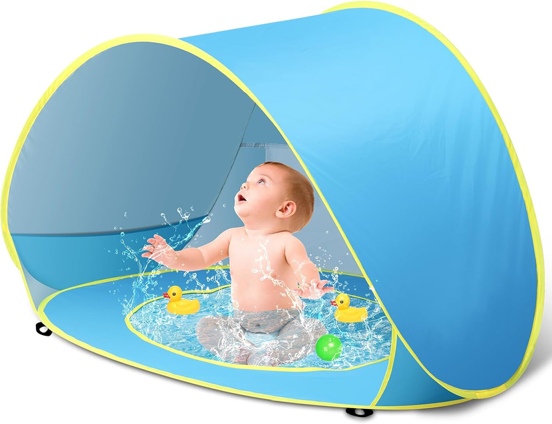 Baby Beach Tent Pop Up with Pool UPF50+ UV Protection Sun Shelter8