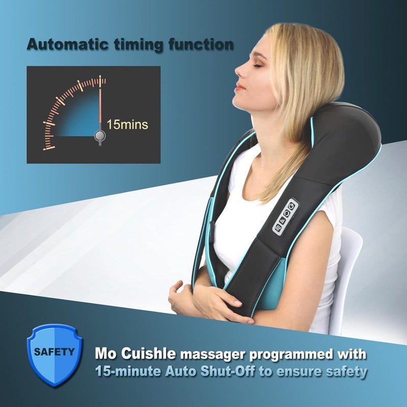 Shiatsu Neck Back Shoulder Massager w/ Heat 4D Deep Tissue Kneading4