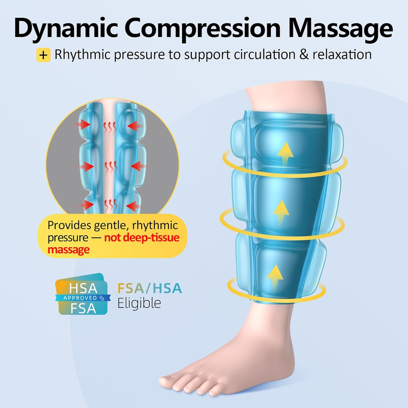 Cordless Calf Massager Compression Leg Circulation Pain Relief Portable FSA Elig2