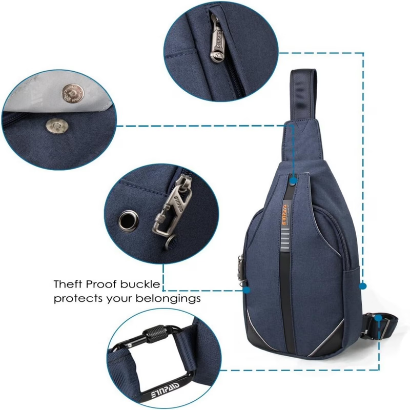 Unisex anti Theft Travel Hiking Walking Sling Cross Body Shoulder Chest Bag2