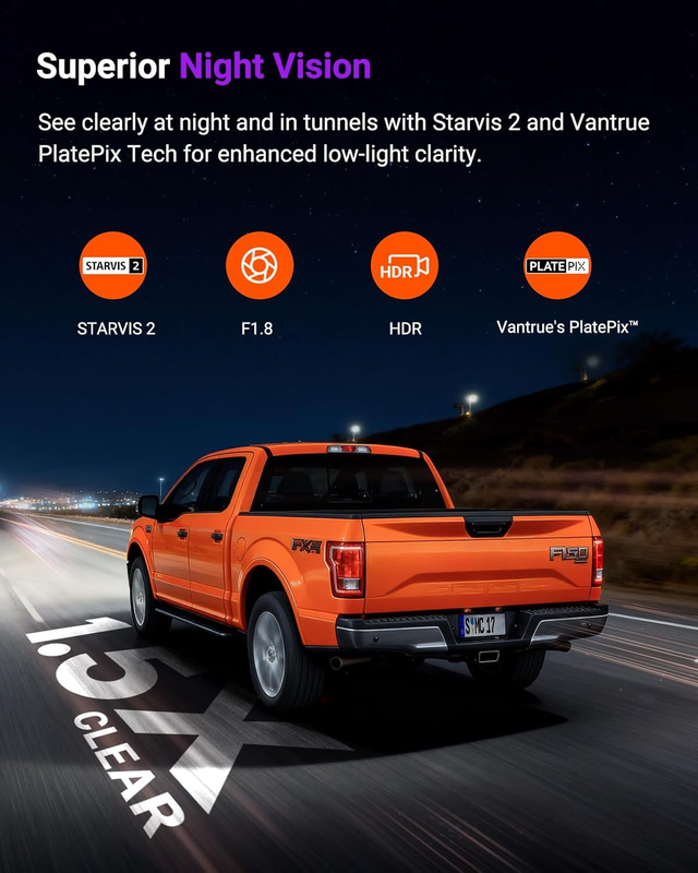S1 Pro Dash Cam Front STARVIS 2, 2.7K Mini Dash Camera for Cars, ADAS, App Contr7