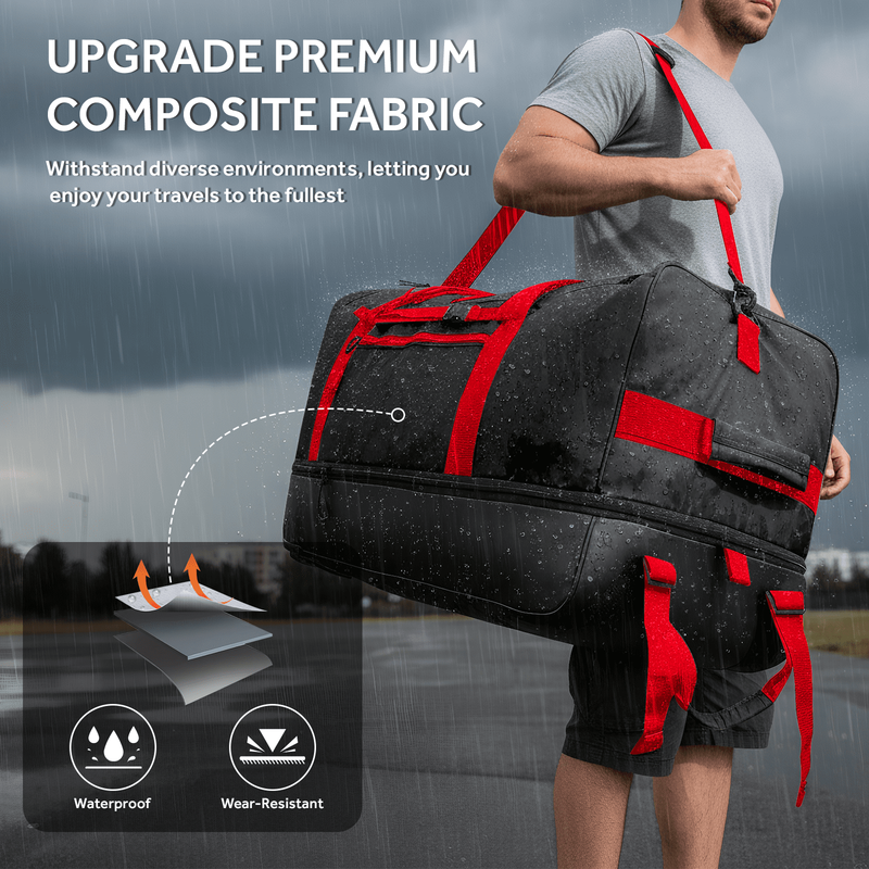 30in Rolling Duffle Bag Expandable 100-120L Waterproof Heavy Duty Travel4