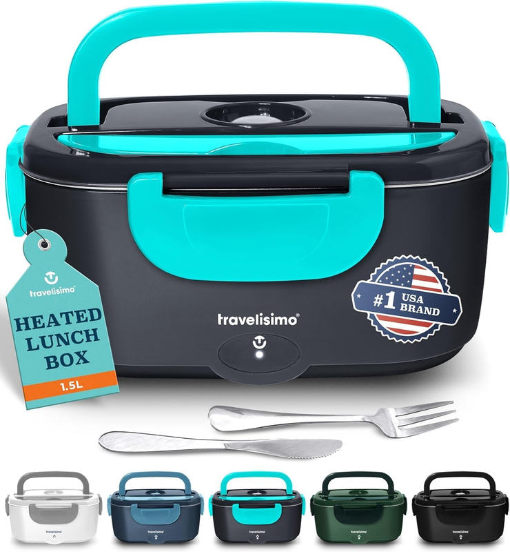 Electric Lunch Box 100W Food Warmer 1.5L Stainless Steel 12V/24V/110V6