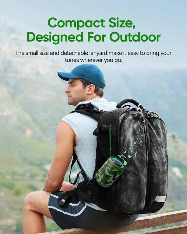 Portable Bluetooth Speaker BT 5.3 IPX5 Waterproof TWS Outdoor Camping3
