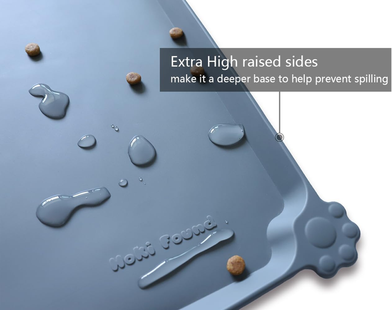 Waterproof Pet Feeding Mat Raised Edge Dog Cat Food Water Bowl Mat1