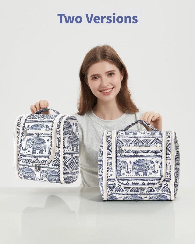 Small Hanging Toiletry Bag Travel Makeup Organizer Medium Elephant6