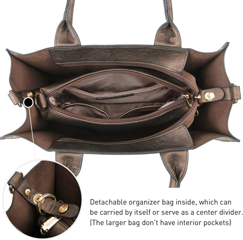 3Pc Women’s Handbag Set Tote Satchel Shoulder Top Handle Purse Wallet3