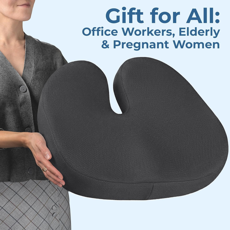 Memory Foam Seat Cushion Tailbone Pain Relief Coccyx Sciatica Gray6