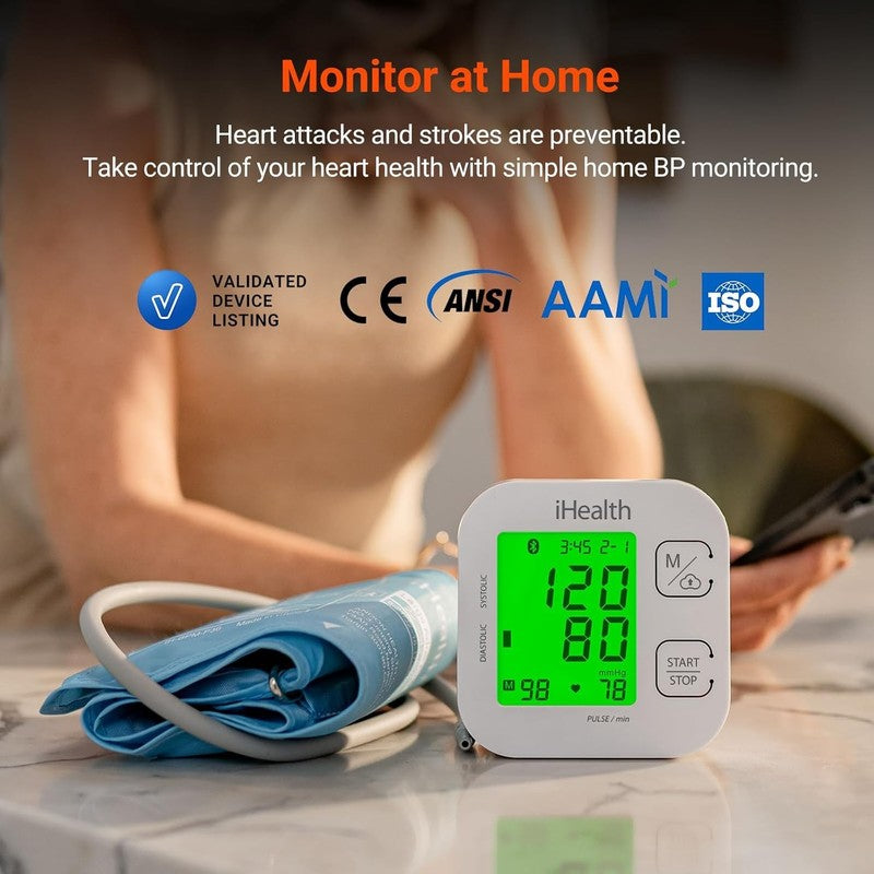 Track Smart Upper Arm Blood Pressure Monitor with Wide Range Cuff That Fits Stan7
