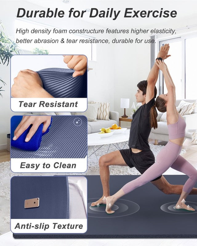 Extra Large Yoga Mat 78"X51" 10Mm Thick Exercise Mats for Home Gym Yoga Pilates4
