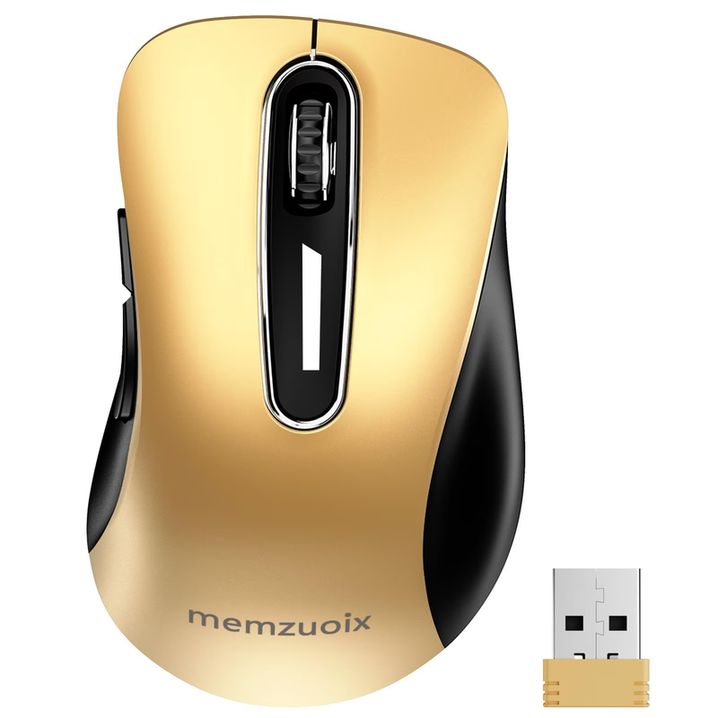 2.4G Wireless Mouse 1400 DPI 5 Button USB Receiver for PC Laptop Gold6