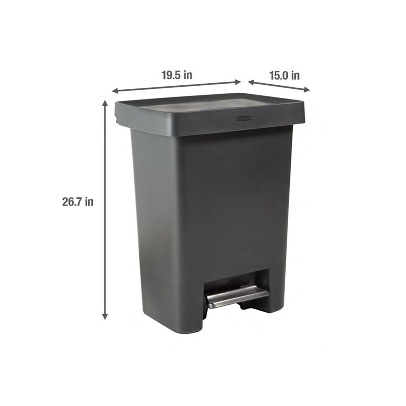 19-Gallon Kitchen Trash Can – Dual Compartment Plastic Garbage6