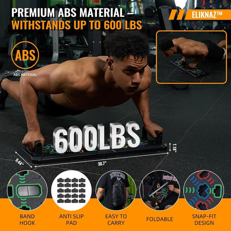 25 in 1 Portable Push Up Board Gym Kit Foldable Workout Set with Accessories3
