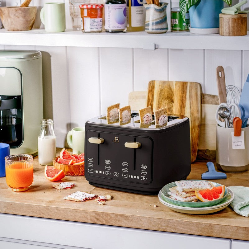 4-Slice Toaster with Touch-Activated Display, Black Sesame by Drew Barrymore8