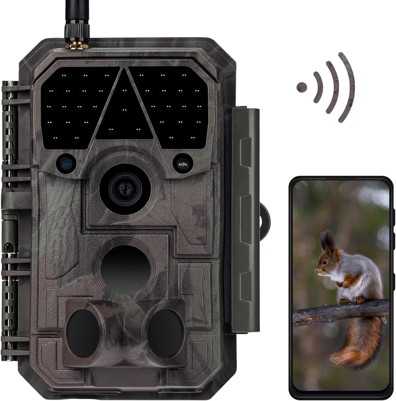 P100 WiFi Trail Camera 64MP 1296P 0.1S Trigger Bluetooth Night Vision Waterproof8