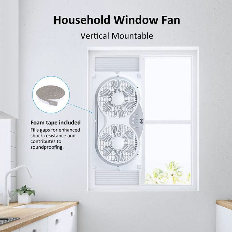 Electronic Remote Twin Window Fan2