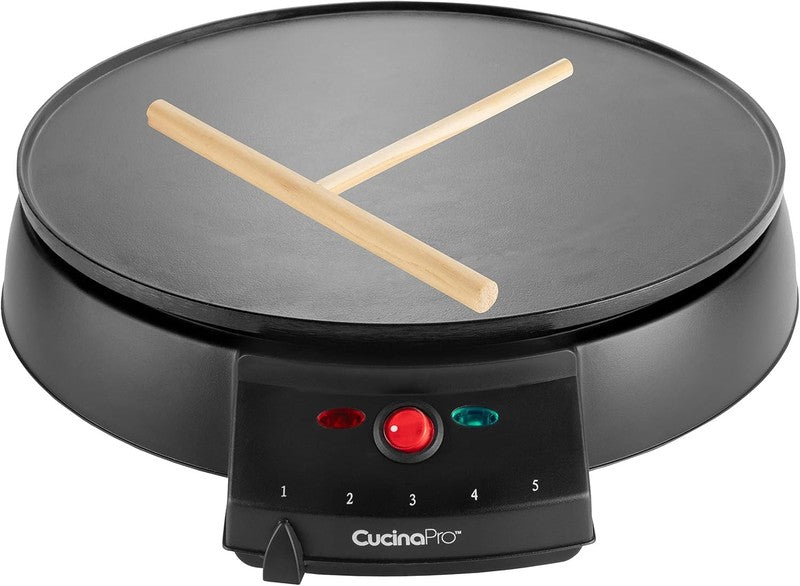 12" Electric Griddle & Crepe Maker Nonstick Pan Adjustable Temp Holiday Gift1