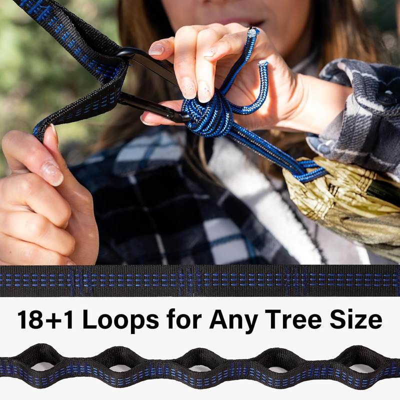 Portable Camping Hammock w/ Tree Straps & Carry Bag Outdoor Travel Hiking3