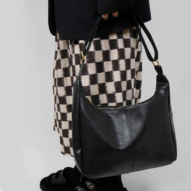 Hobo Bags for Women Vegan Leather Soft Foldable Shoulder Slouchy Tote Purse6