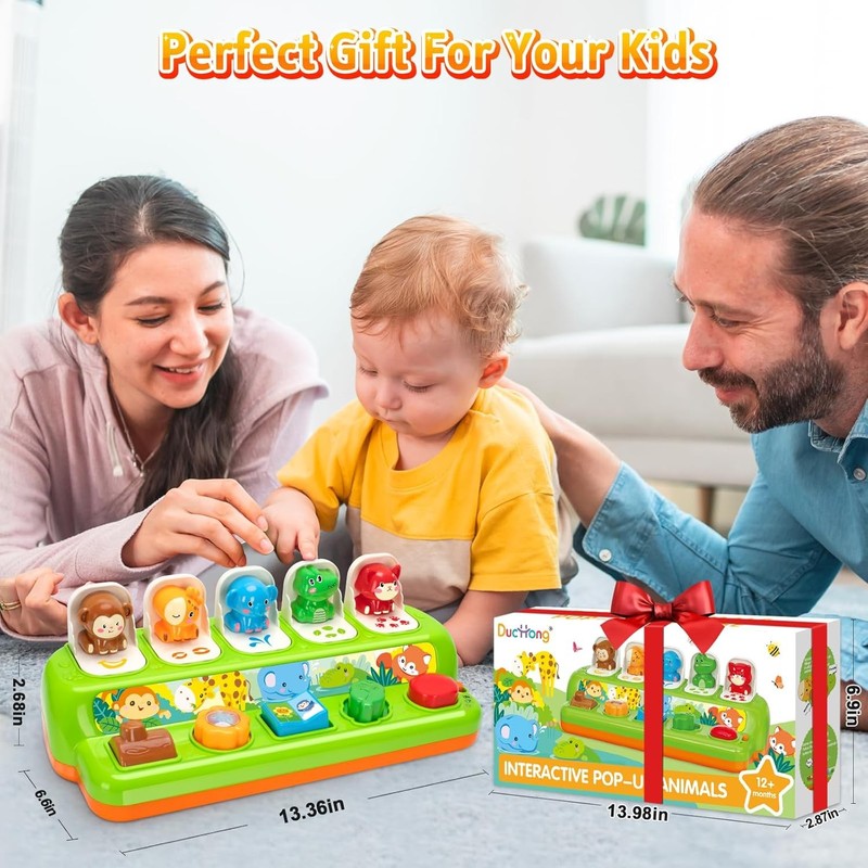 Interactive Pop Up Toys for 1 Year Old Baby Music Light Learning Toys Gift5