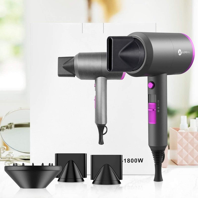 Slopehill 1800W Ionic Hair Dryer - Fast Drying, Low Noise, Travel-Friendly7