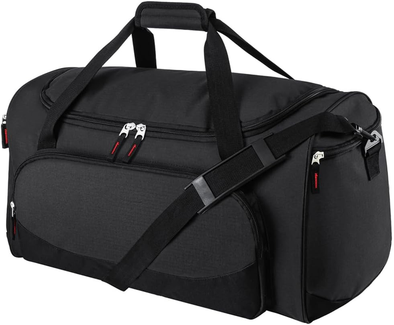 55L Large Gym Duffle Bag for Men Black Durable Travel Workout Sports10