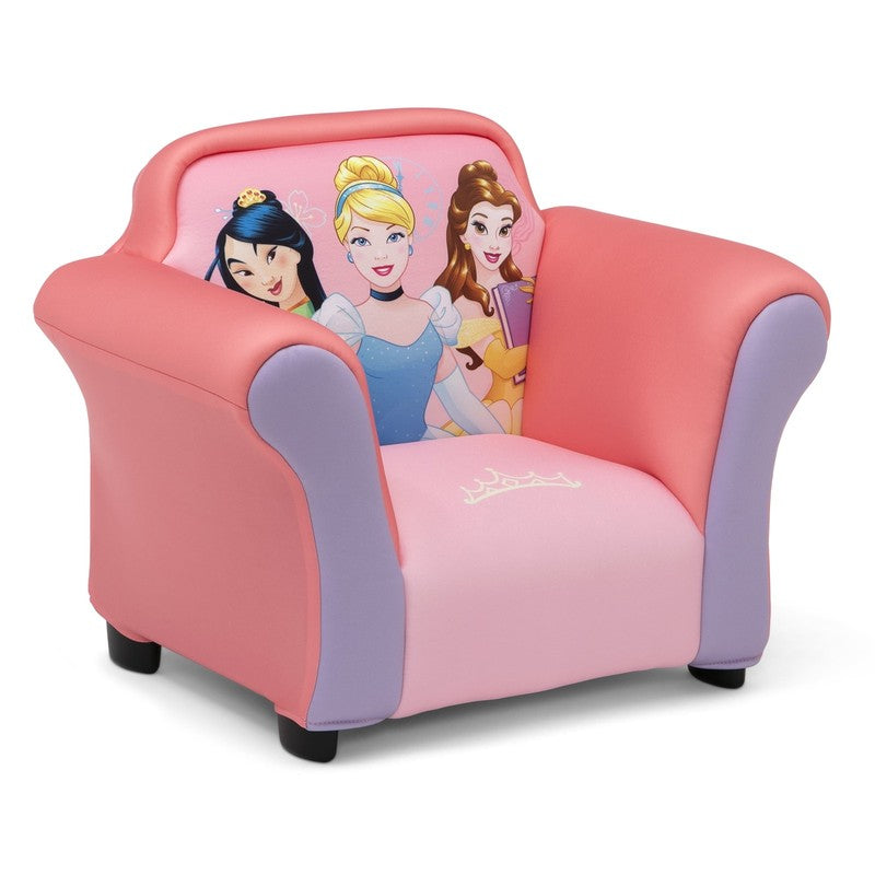Princess Upholstered Chair with Sculpted Plastic Frame by , Pink2
