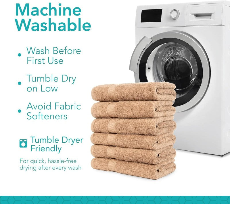 Pleasant Home Bath Towels Set of 6 (24” X 50”) 100% Cotton, 515 GSM | Lightweigh4