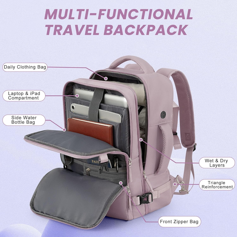 Travel Laptop Backpack Women Carry On Personal Item 16 Inch Waterproof3